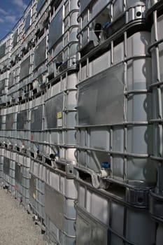 Stacked water tanks