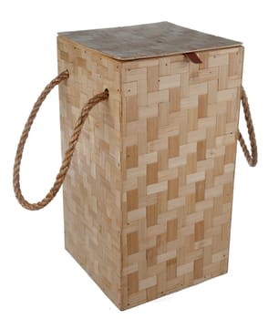 Wooden shingle box wit rope handles