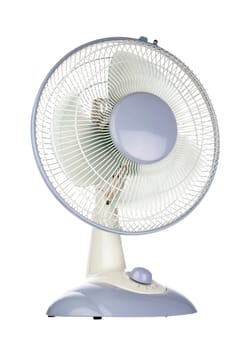 Electric fan. White background.