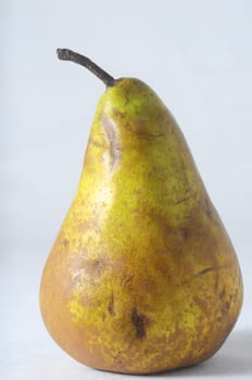 Very Ripe Healthy Pear on a White Background