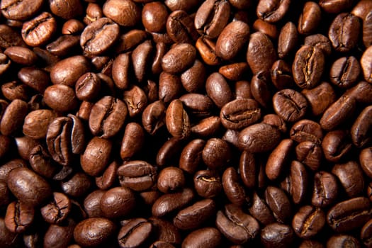 Background from coffee beans. 3d image.