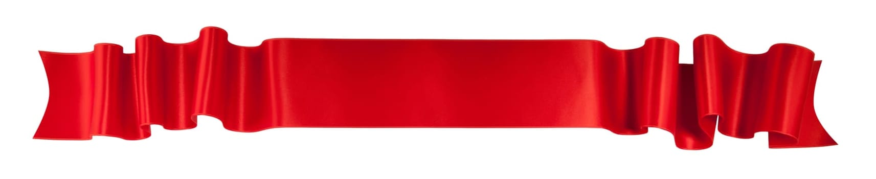 Elegance red ribbon with white background