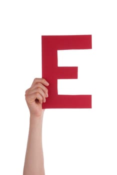 A Hand With the Red Letter E, Isolated