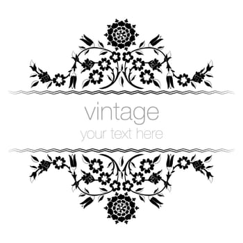 eastern oriental style ornate old frame pattern