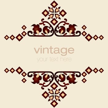 eastern oriental style ornate old frame pattern