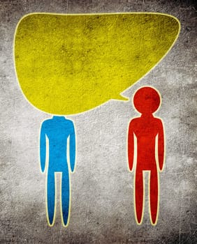 too much talking concept illustration