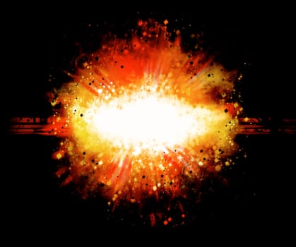black abstract background with red flame explosion