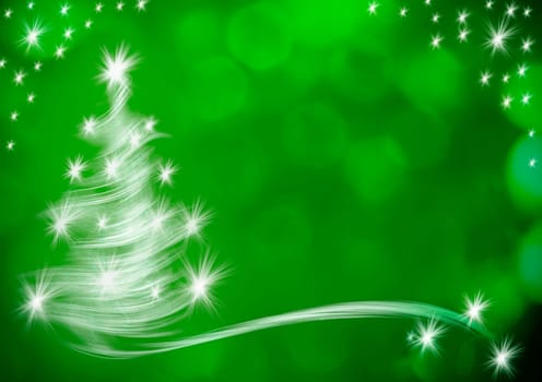 christmas background with tree and lights