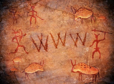 prehistoric world wide web cave paint