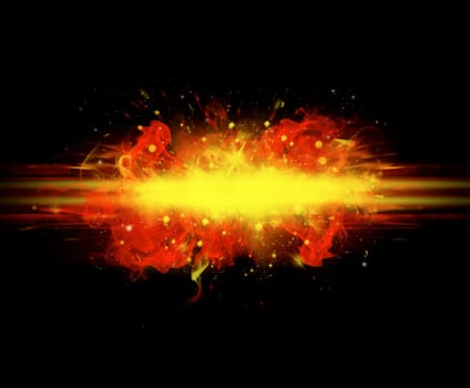 black abstract background with red flame explosion