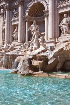 Fountain di Trevi - most famous fountain in Rome, Italy