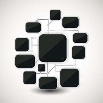 Microchip network info graphic, background