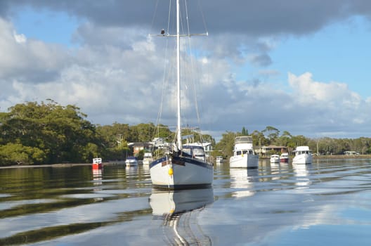 Boats in Hawksnest,NSW,Australia