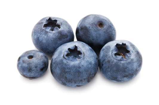Fresh blueberry or bilberry  isolated on white background