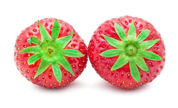 Fresh sweet strawberry isolated on white background
