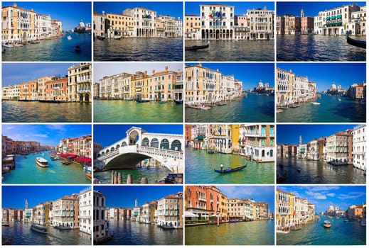 Beautiful view of famous Grand Canal in Venice, Italy