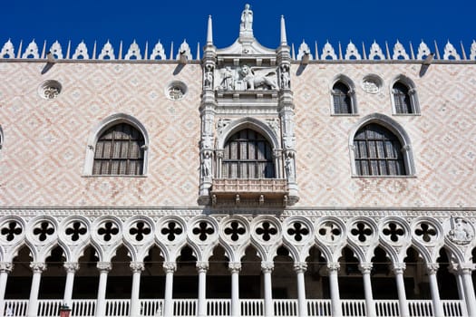 Beautiful view of Doge's Palace at San Marco square, Venice, Italy