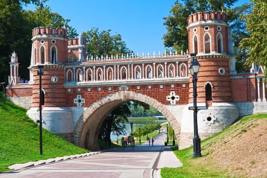 Tsaritsyno - State Museum Reserve Park in Moscow, Russia