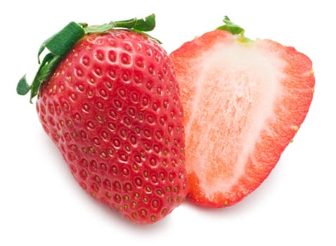 Fresh sweet strawberry isolated on white background