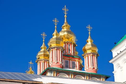 Beautiful church in Sergiyev Posad monastery, Russia