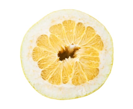 Fresh pomelo fruit  isolated on white background