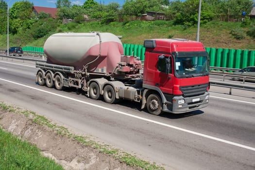 Beautiful photo of big truck on highway