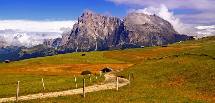Path on the Alpe di Siusi