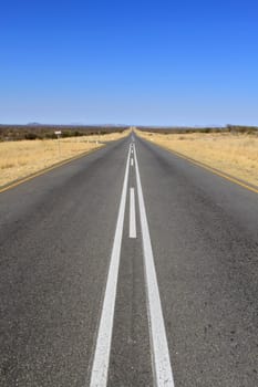 B1 road in Namibia heading toward Sesriem and Sossusvlei