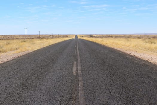 B1 road in Namibia heading toward Sesriem and Sossusvlei