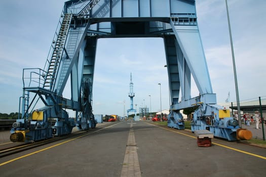Cargo crane at the shipyard