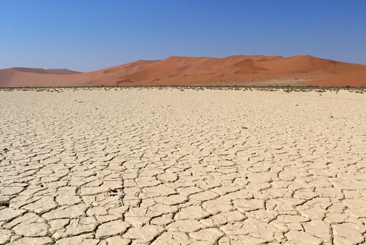 Sossusvlei sand dunes landscape in the Nanib desert near Sesriem, Namibia