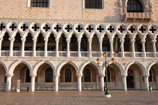 Beautiful view of Doge's Palace at San Marco square, Venice, Italy