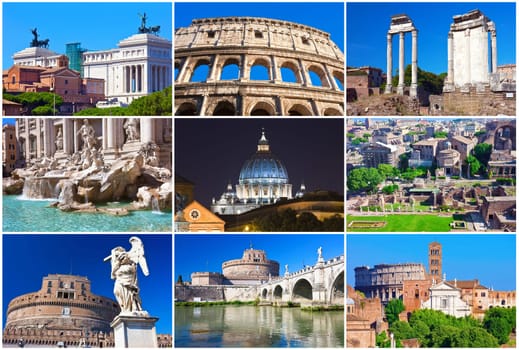 Collection of beautiful photos in Rome, Italy