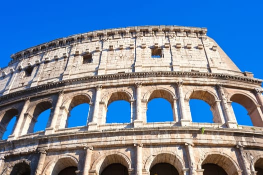Beautiful view of famous ancient Colosseum in Rome, Italy