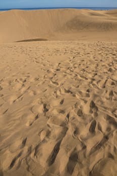 Texture Sand Dune Desert in Gran Canaria Island Spain