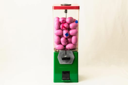 Vintage Eggs Slot Machine on White Background