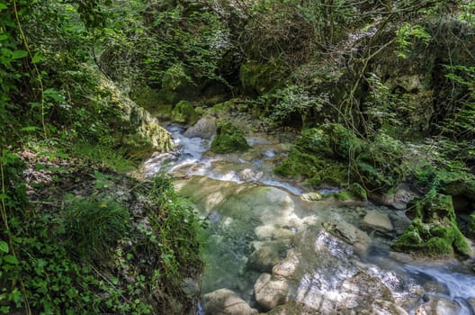 Beautiful river deep in to the Navarra's mountain in Spain.