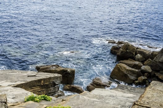 Rocks in the Atlantic ocean
