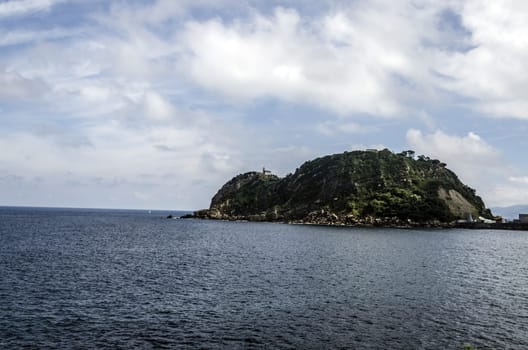 Beautiful view at the Atlantic ocean in Getaria city, Spain.
