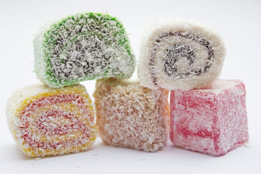 Sweet Turkish delight traditional dessert.