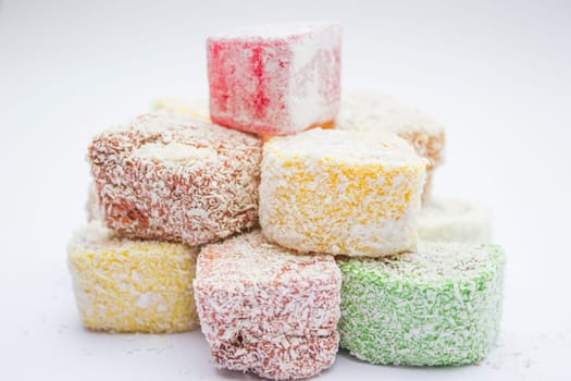 Sweet Turkish delight traditional dessert.