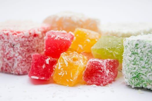 Sweet Turkish delight traditional dessert.