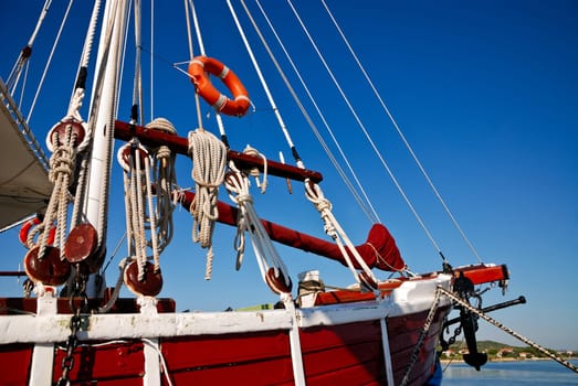Rigging of an old boat
