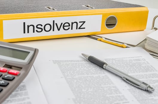 File folder labeled Insolvency