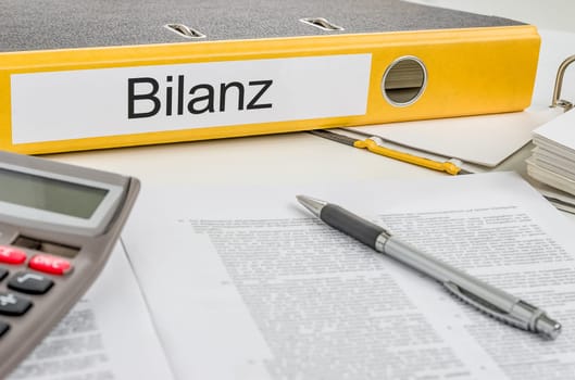 File folder labeled Balance Sheet