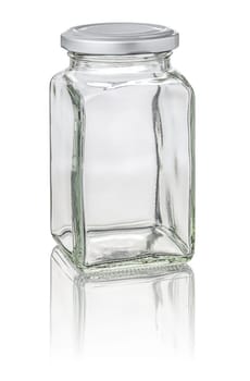 freed square storage jar