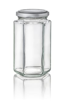 freed hexagonal storage jar