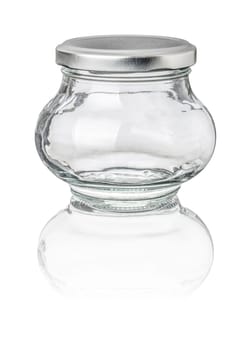 free-standing bulbous jam jar