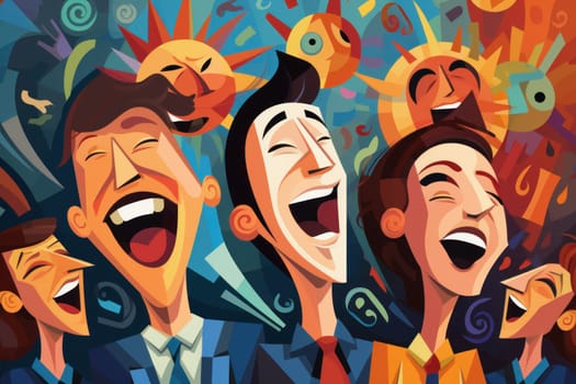 A whimsical portrayal of mischievous laughter sprites, their infectious joy and mirth radiating as they frolic through enchanted meadows.