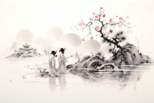 Immerse yourself in the enchanting world of holiday magic with this captivating illustration by a professional visual artist.
